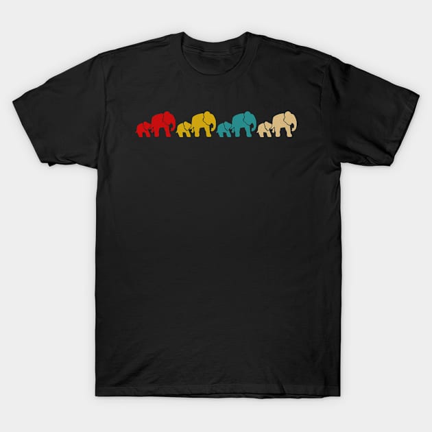 Retro Elephants T-Shirt by funkyteesfunny